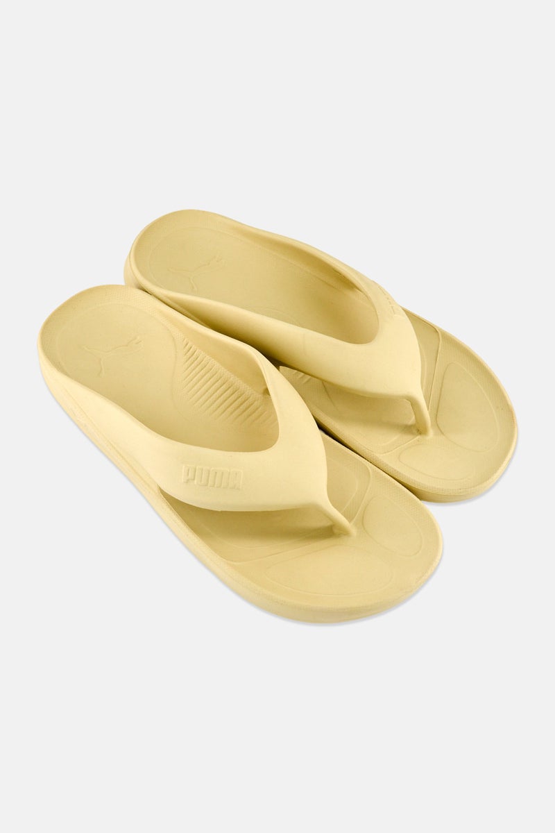 PUMA Men Brand Logo Slip On Slippers, Cream - Image 4