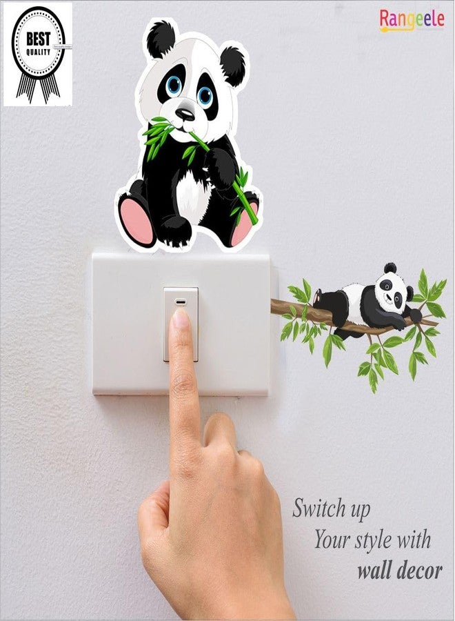Rangeele Cute Panda Switch Board Panel Stickers for Home and Office - Total Pack Off -10 Designs - Image 5
