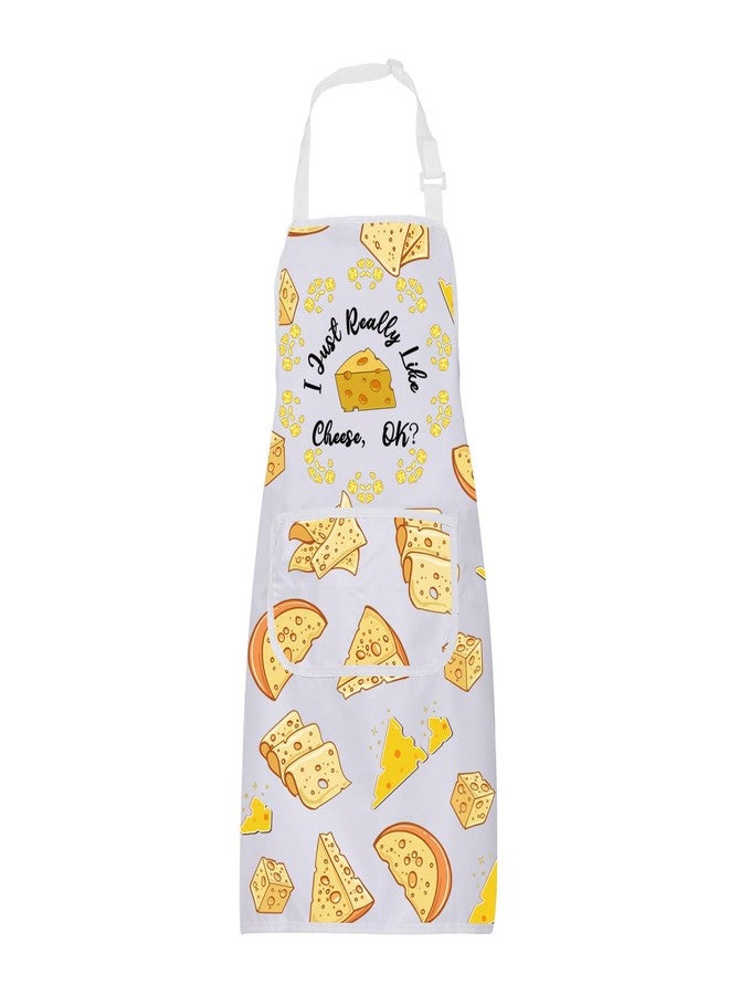 BNQL Cheese Apron Cheese Lover Gifts Funny Cheese Gifts I Just Really Like Cheese OK Cheese Kitchen Apron Cheese Baking Chef Apron - Image 1
