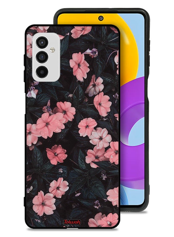 Tolwak Samsung Galaxy M52 5G Protective Case Cover Peach Small Roses - Image 1