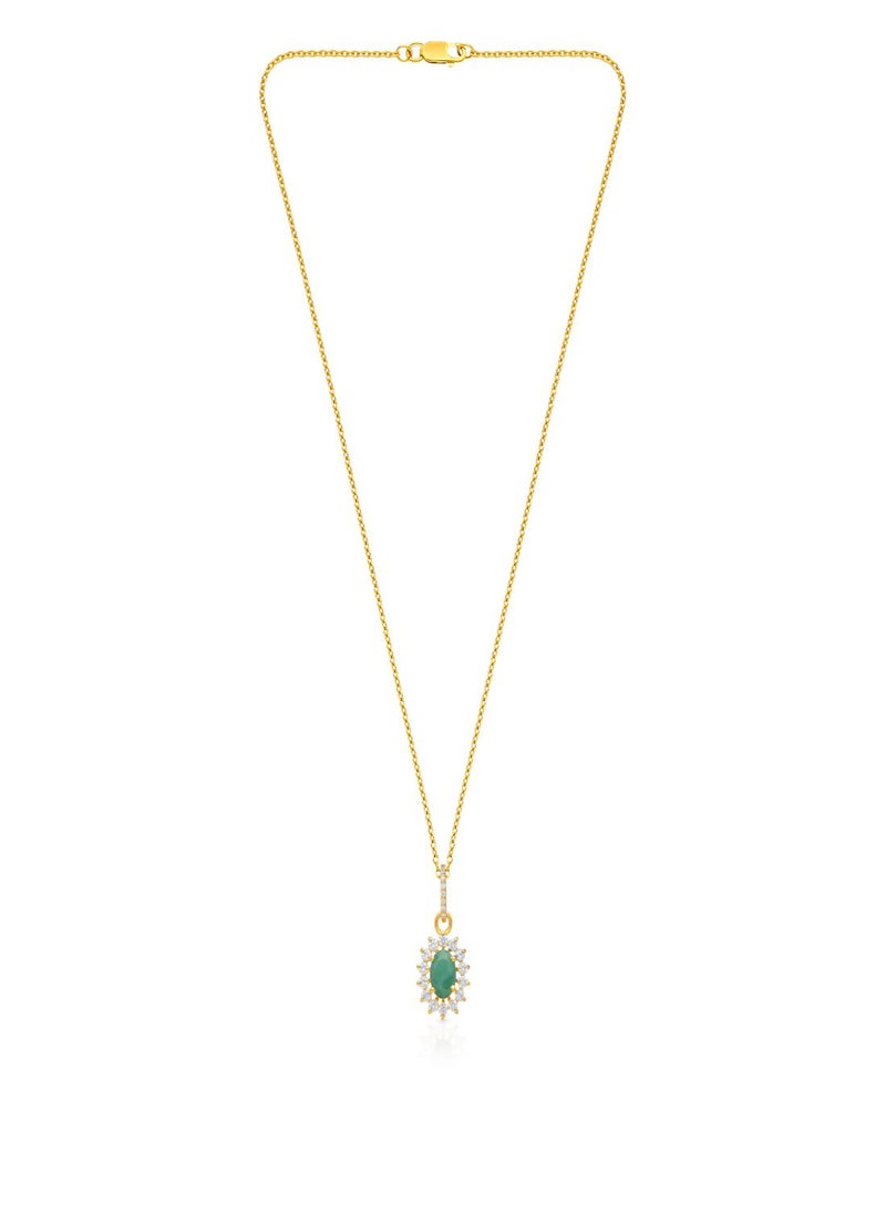 Malabar Gold and Diamonds 22 Carat 916 Purity Yellow Gold Gemstone Pendant PGNDNA010PN6_Y For Women  - Image 1
