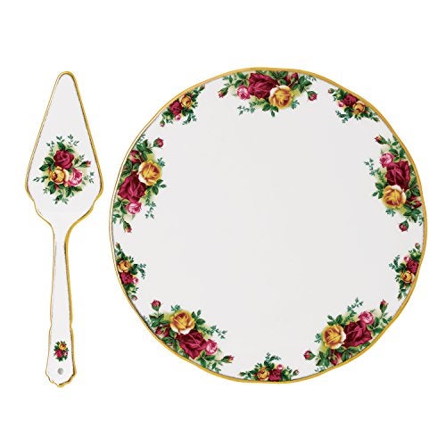 Royal Albert Old Country Roses Cake Plate & Server - Image 1