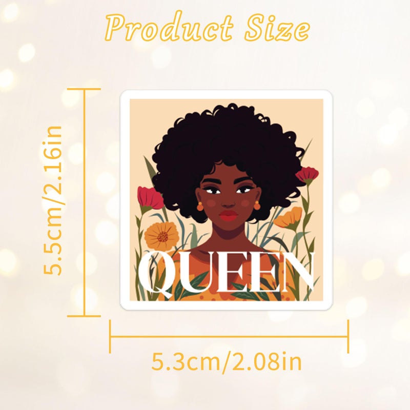 MENIFEND 100 Pcs Black Girl Magic Vision Board Stickers, Melanin Motivational Affirmation Stickers, Manifestation Vision Board Supplies Kit for Women Teens, Journaling Scrapbook Planner Decor - Image 3
