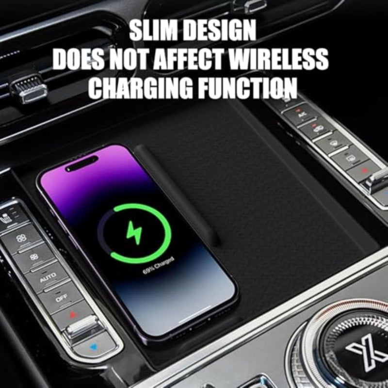 Zuooiec Center Console Wireless Charging Mat G700 2025 2026, Anti-Slip Synthetic Leather Protector Pad Cover - Image 3