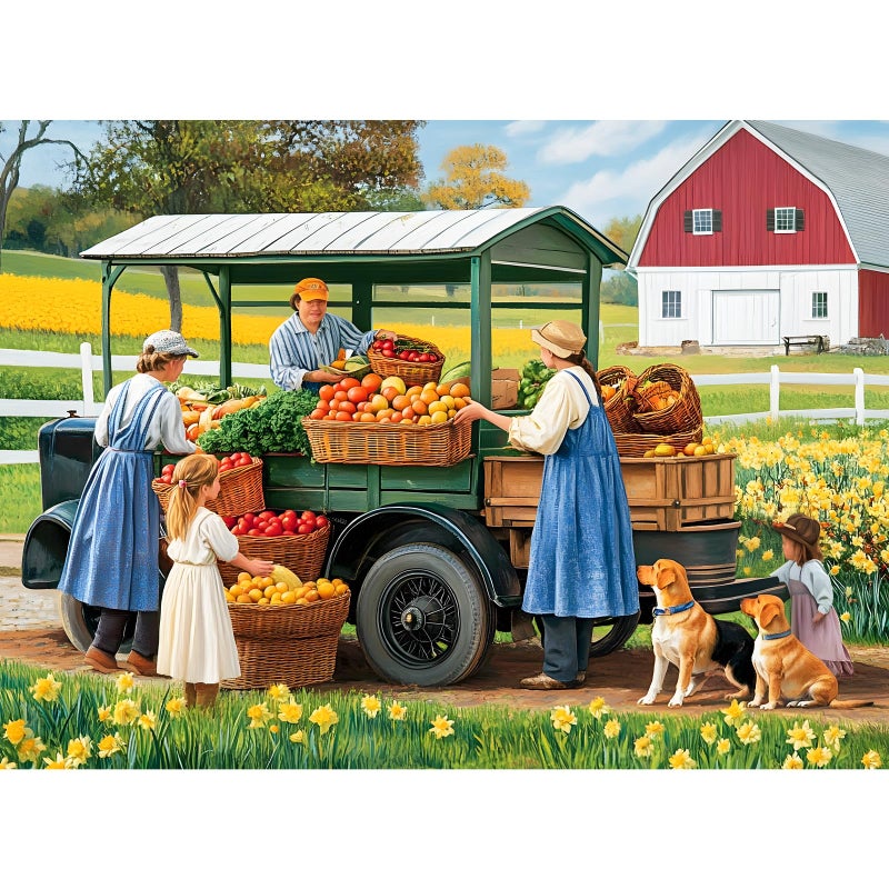 VOLUVOLU 500 Pieces Jigsaw Puzzles for Adults Pasture Fruit Puzzle for Adults Seniors Age 12 Dogs and Vegetables Puzzle 500 Pieces Gift for Birthday Home Decor Fun for Family205 15 in - Image 3