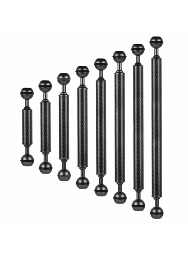 XINTE/XINTE Diving Photography Lamp Arm One-inch Double Ball Head Ultra Light Carbon Fiber Light Repair Connecting Arm Lengthened Transfer-Color:Black -8 Inches  - Image 5