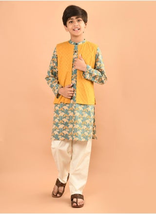Printed Kurta Pajama Set with Nehru Jacket - pzsku/Z9EE4D4C17F7BFA772444Z/45/_/1733760004/b5b64485-5f5d-48d8-a76c-90cd0840d108