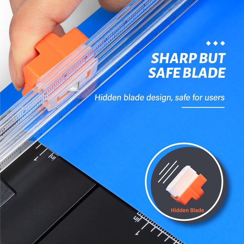 EVTECK 4 Pack Paper Cutter Blades Replacement for Paper Trimmer Slider with Safe Hidden-Blade Design - Image 3