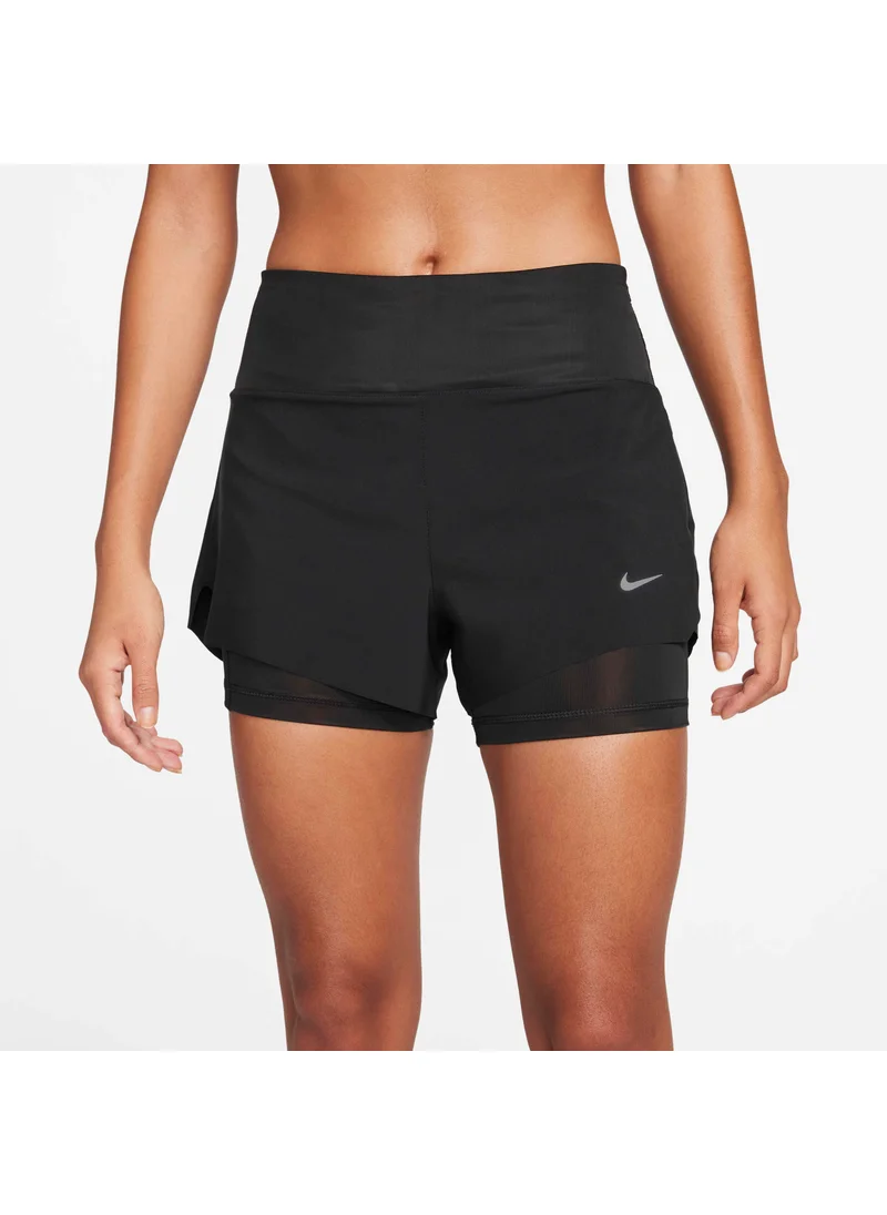 Nike Women's Dri-FIT Swift Mid-Rise 2-in-1 Running Shorts