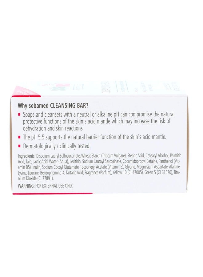 SEBAMED Cleansing Bar - Soap-free Gentle and Deep Pore Hydrating Cleanser with Vitamins and Lecithin - Recommended for Sensitive and Problematic Skin (150g) - Image 3