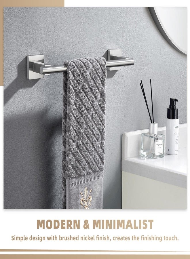 Suyar Bathroom Towel Holder Brushed Nickel, SUS 304 Stainless Steel Hand Towel Bar for Wall, 13.78 Inch - Image 3