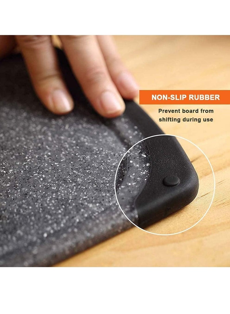 Excefore لوح تقطيع مطبخ (مجموعة من 3) ، مجموعات ألواح تقطيع احترافية ، ألواح تقطيع آمنة في غسالة الصحون غير قابلة للانزلاق ، مع منطقة طحن وأخاديد عصير ومقبض حمل وخالي من BPA - Image 5