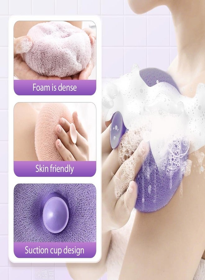 Pousbo Super Soft Sunflower Suction Cup Bath Ball, 2025 Upgraded Bath Sponge Cleaning Brush Exfoliating Bath Sponge Cleaning Brush, Multi-Color Mesh Pouf Sponge Mesh Shower Ball for Women, Men Shower (B - Image 2