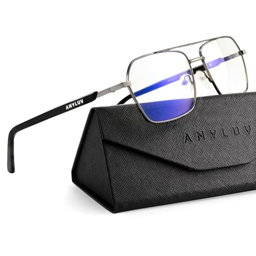 ANYLUV Reading Glasses Men/Women 1.25, Anti Eyestrain Blue Light Reader for Women, Metal Cheaters Reading Computer Glasses - Image 1