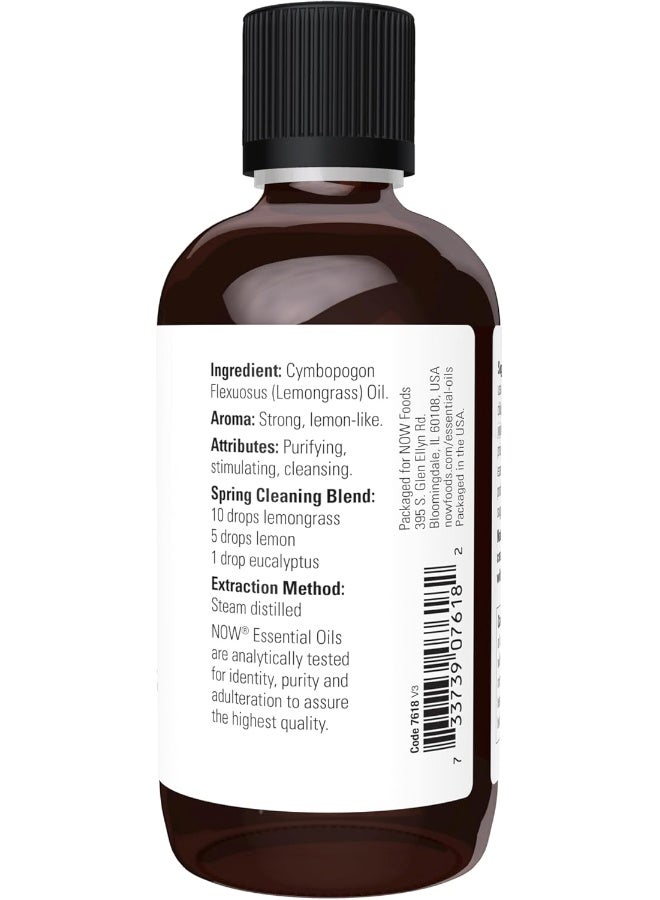 NOW Solutions Lemongrass Essential Oil, 4-Ounce - Image 2