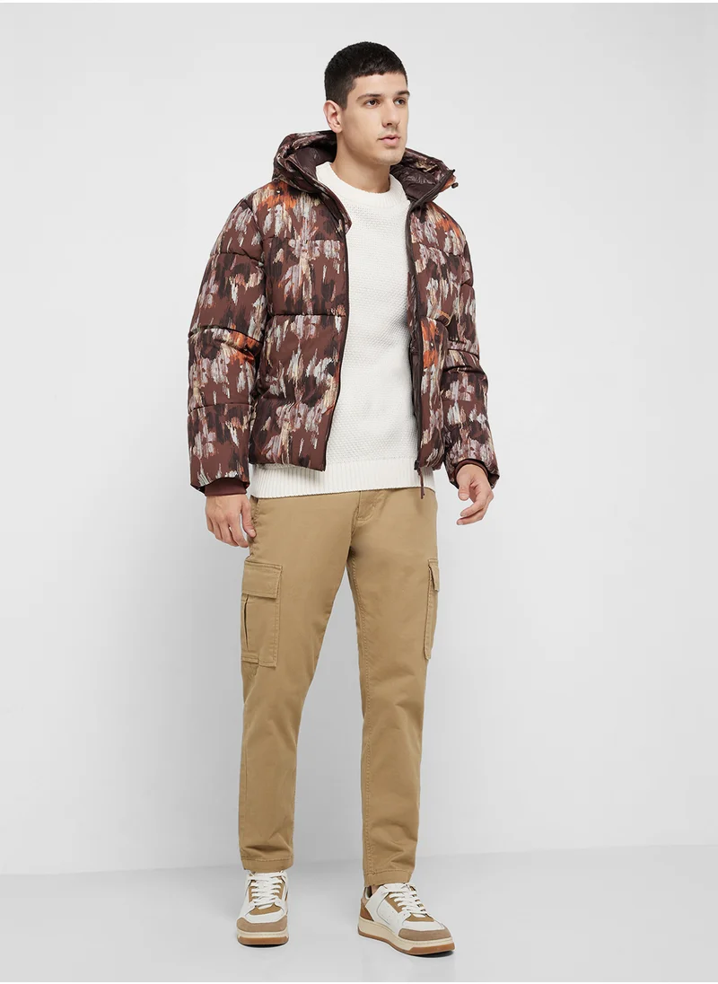 JACK & JONES High Neck Printed Jacket