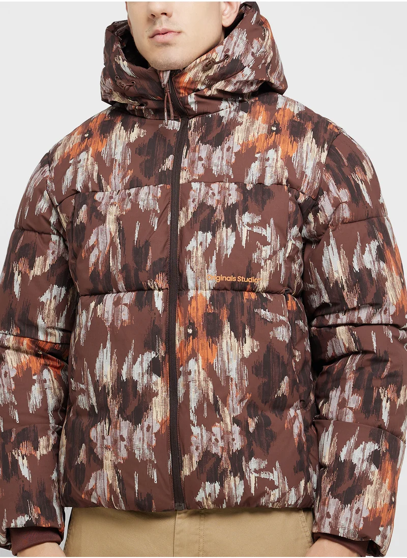 JACK & JONES High Neck Printed Jacket
