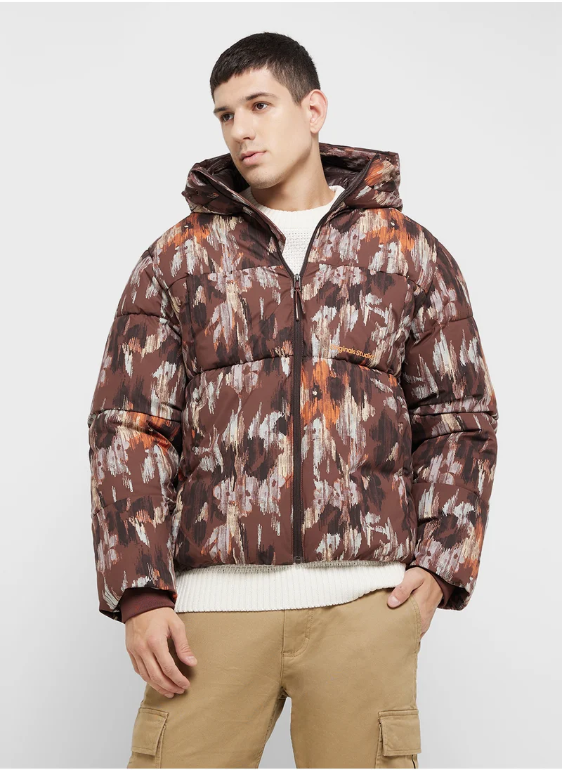 JACK & JONES High Neck Printed Jacket