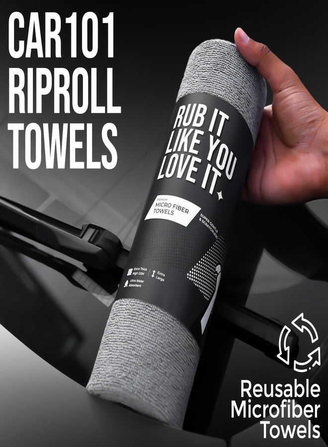 CAR101 Rip Rolls 220 GSM Microfiber Towel Roll - 20Pcs 30x30 CM|Tearable & Reusable Microfibre Towels|High Absorption|Eco-Friendly|Lint Free|Uses for Car, Kitchen & Home Cleaning - Image 4