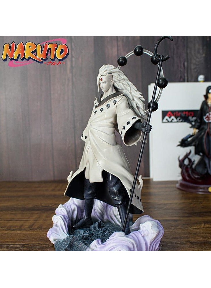 ناروتو تمثال زخرفي من الراتينج لشخصية أنمي ناروتو أوتشيها مادارا، ديكور منزلي، تمثال فني صغير، زينة منزلية للمكتب، غرفة المعيشة، غرفة النوم، رف الكتب، خزانة التلفزيون، سطح المكتب (ستة مسارات مادارا) - Image 3
