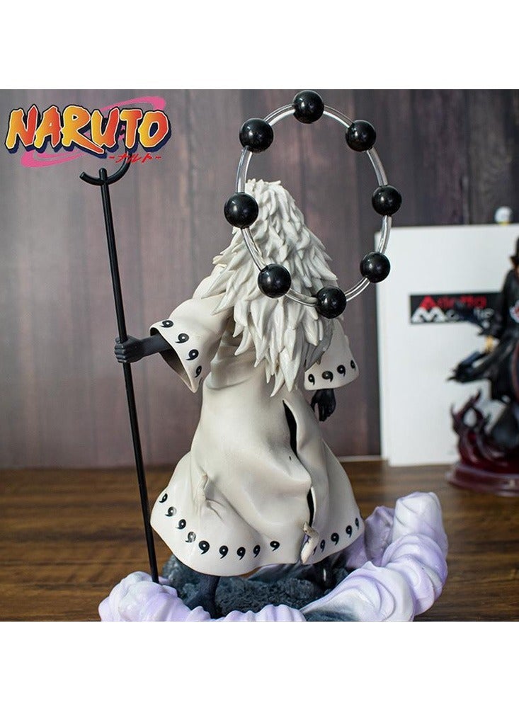 ناروتو تمثال زخرفي من الراتينج لشخصية أنمي ناروتو أوتشيها مادارا، ديكور منزلي، تمثال فني صغير، زينة منزلية للمكتب، غرفة المعيشة، غرفة النوم، رف الكتب، خزانة التلفزيون، سطح المكتب (ستة مسارات مادارا) - Image 2