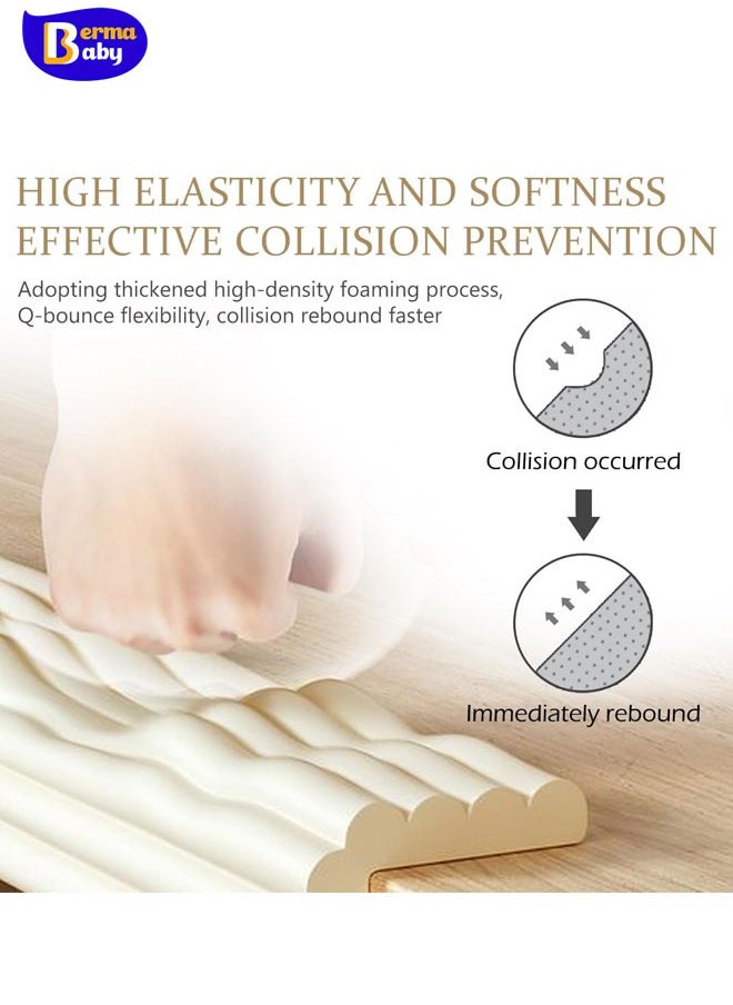 Berma Baby Foam Safety Strips Baby safety corner protector Silicone Teething Cover Multifunctional Edge&Corner Guard Coverage Straps for Baby Safety - Bumper DIY 1/2/4 Pcs  - Image 4