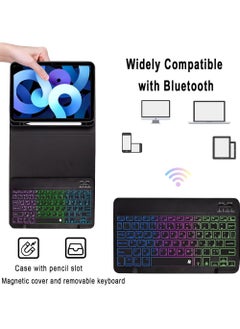 Rock Pow Keyboard Case for iPad Air 13-inch (M3/M2, 2025/2024), iPad Pro 12.9-inch (6th2022/5th2021/4th2020/3th2018), Detachable 7-Color Rainbow Backlit Keyboard with Magnetic Type-C Charging Cover for iPad Air 13-inch 2025/2024 and Pro 12.9-inch (2022-2018)  - Image 5