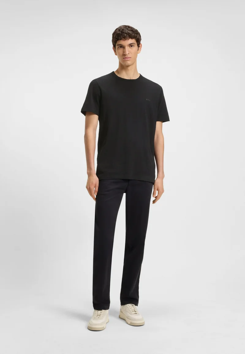 BOSS Regular-fit T-shirt in slub cotton with logo detail