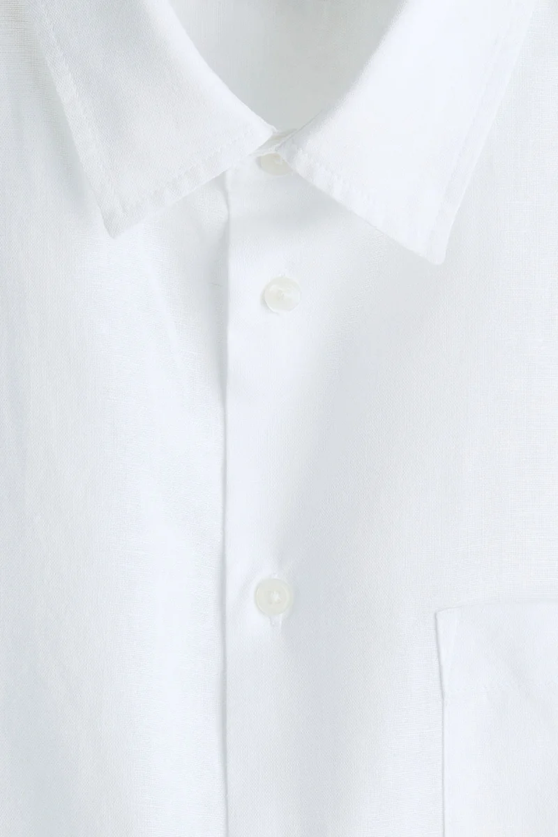 H&M  Relaxed Fit Linen-blend shirt for Men | Best Price UAE