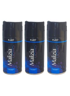 Malizia Uomo #Loop Deodorant Spray 150ml (Pack of 3)