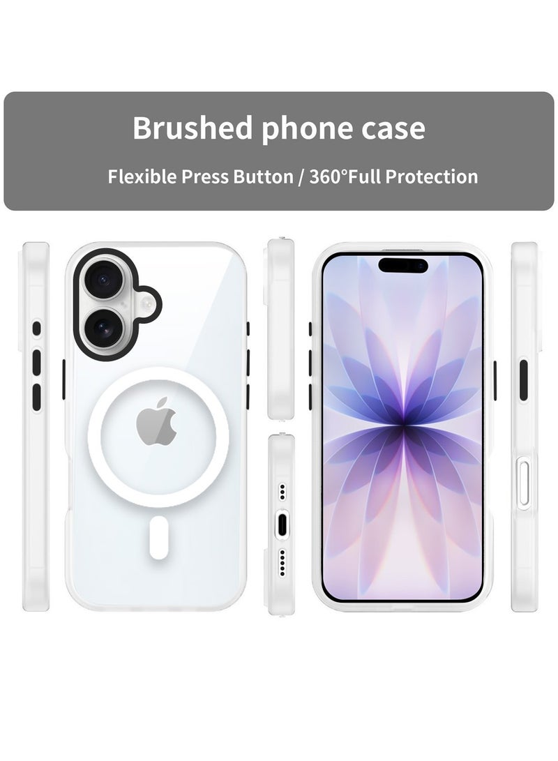 Techie حافظة آبل آيفون 17 ماغسيف – غطاء شفاف مضاد للصدمات، خلفية صلبة من الأكريليك المضاد للاصفرار مع TPU + PC، متوافق مع الشحن اللاسلكي – أبيض - Image 3