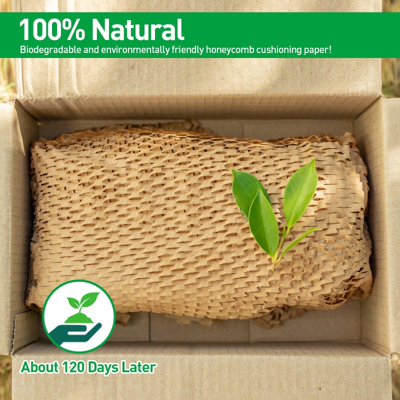 MAXECHO 50 Sheets Honeycomb Packing Paper Expanded Size 12" Ã— 16" Unexpanded Size 14.5" Ã— 11" Bubble Cushioning Wrap for Moving Shipping Products Gifts Wrapping Essentials Packaging Materials Supplies - Image 5