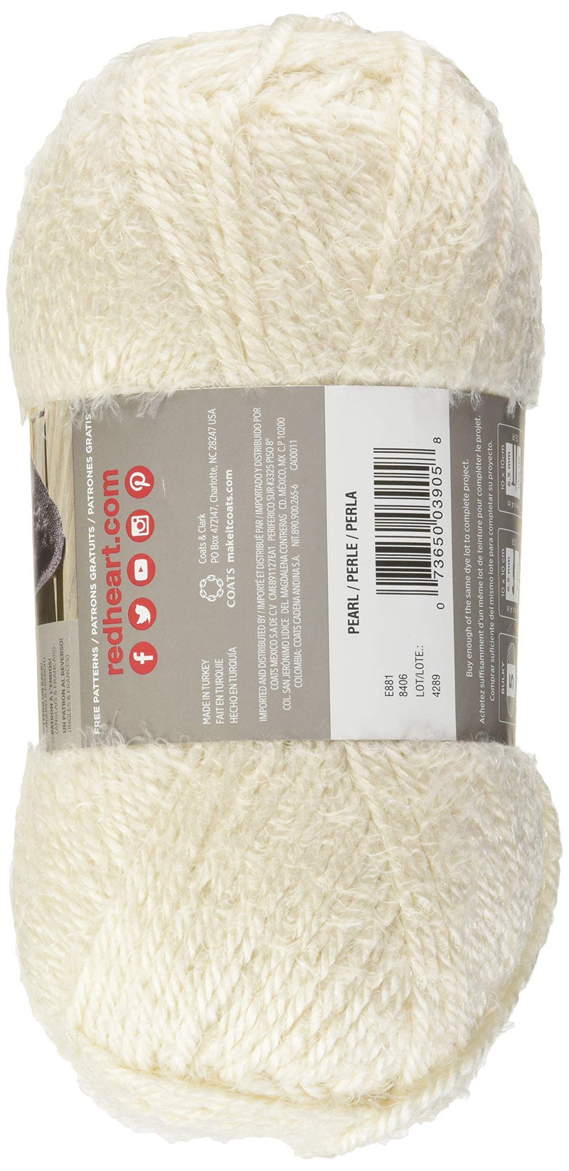 RED HEART Hygge yarn, 8oz, Pearl 8 Fl Oz - Image 2
