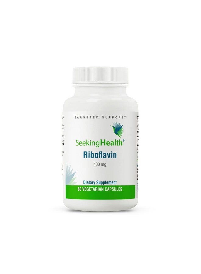 Seeking Health Riboflavin, Vitamin B2, 400 mg Riboflavin, 4 mg Active Riboflavin-5-Phosphate, Energy Supplement, Vegetarian (60 Capsules)* - Image 1