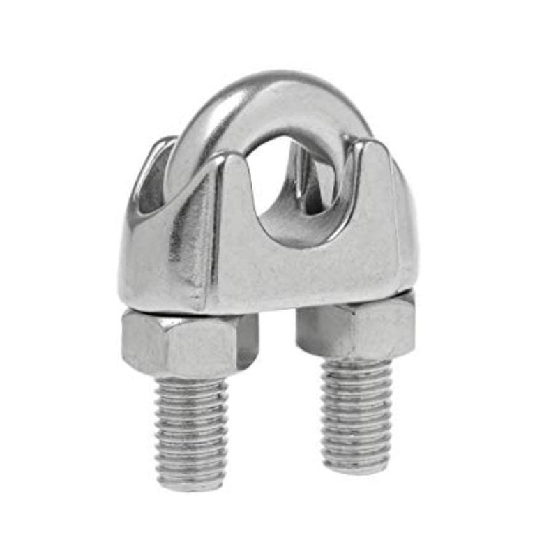 DIY Crafts Pack of 1 Pc, Steel U - Bolt, Silver Steel U - Bolt Type Wire Rope Clip Clamp Regular for BOAD Heavy Duty U-Bolt Type Wire Ro (Pack of 1 Pc, Steel U - Bolt) - Image 2