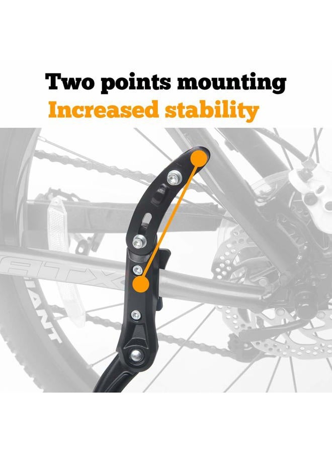 Sataway Bike Kickstand Adjustable Rear Mount Aluminum Alloy Bicycle Kickstand for 24” 26” 700C 27.5” 28” inch Mountain Bike Adult Bike - Image 3