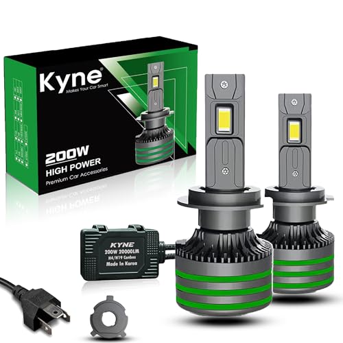 KYNE 200W High Power Premium LED Headlights Bulb –H4/H19 6000K Cool White 20,000 Lumens Ultra-Bright, IP65 Waterproof with 3 YEAR WARRANTY (3 Year Warranty, H4/H19) - Image 1