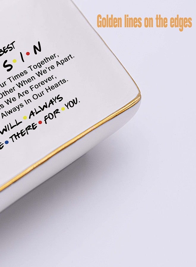 Topthink To My Best Cousin - I Will Always Be There for You - Ceramic Jewelry Holder Ring Dish Trinket Tray - Birthday Christmas Graduation Wedding Gifts for Cousin,Women,Her - Friends TV Show - Image 3
