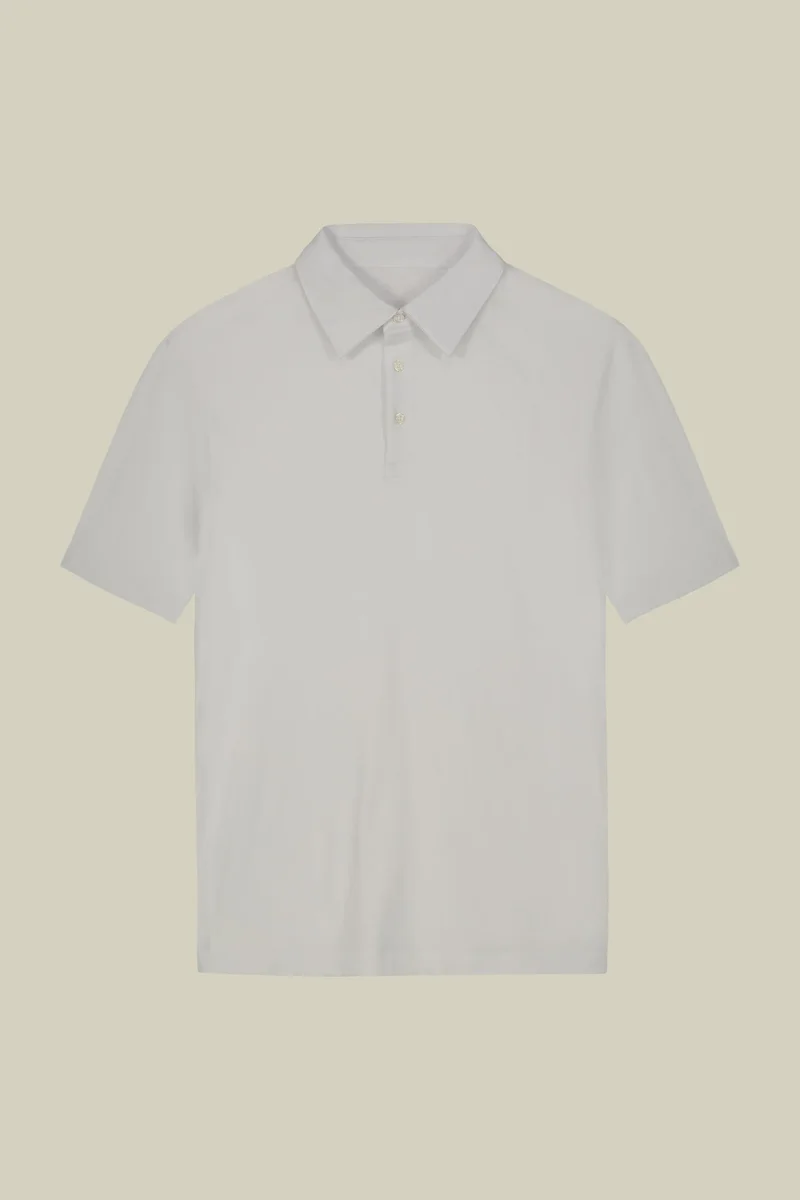 Doppelganger White Men's short-sleeved polo shirt in organic cotton - White for Men | Best Price UAE