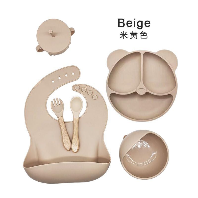 6-Piece Silicone Feeding Set with Suction Plate for Baby - Image 4