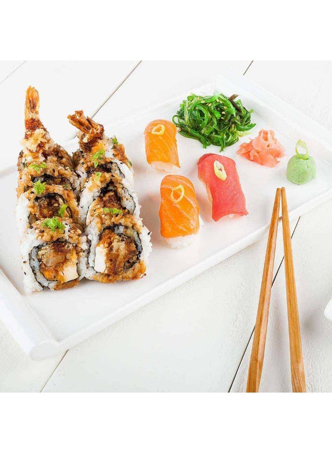 Restaurantware أطباق تقديم فوغّا 12 × 9 بوصة، 10 طبق باستا مستطيل - متميزة، قابلة للغسل في غسالة الصحون، أطباق تقديم بيضاء من الميلامين، لتقديم المقبلات أو الحلويات، لجميع المناسبات - Image 3