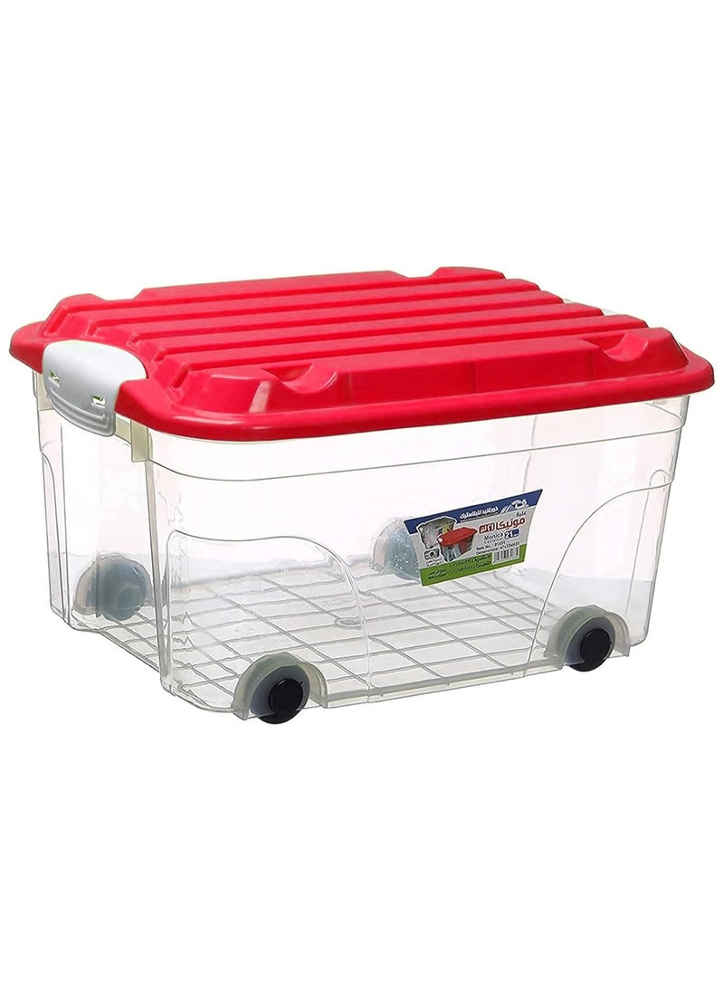 Khorshed Plast Monica Plastic Clear Storage Box 21 Liter  - Image 1