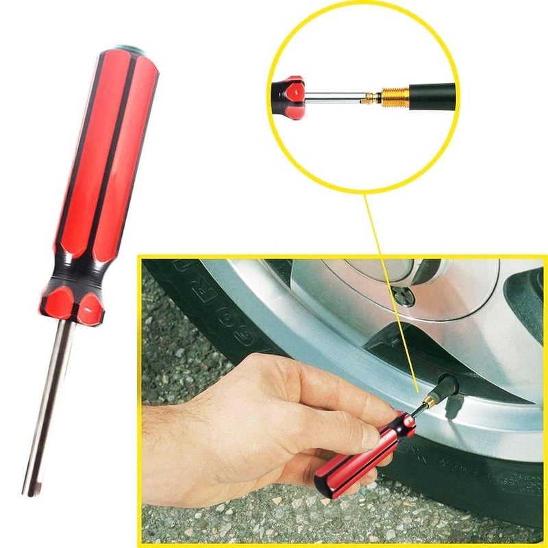 TOOLBUX Tire Valve Stem Core Remover | Universal Removal & Installation Tool for Car Bike Motorcycle & Truck | Heavy-Duty Screwdriver Design | Tire Repair & Maintenance Essential - Image 4