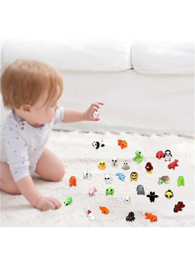 Micro Finger Animals Figurines Set,3D Printed Little Animals Articulated Flexible Fidget Toy,Mini Animal Figurines Toy,Cute Animal Toys for Home, Office, Decor - Image 4