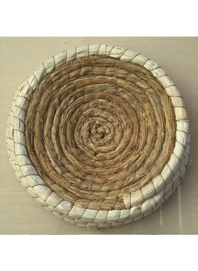fashionhome - Hand-Woven Large Rabbit Nest Summer Breathable Natural Straw Mat - Image 1