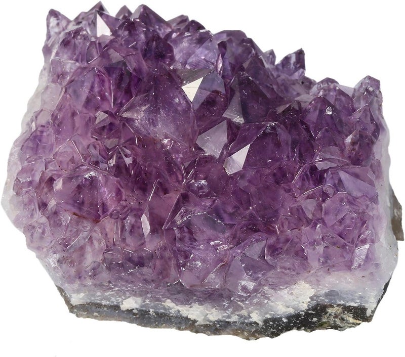 mookaitedecor Natural Amethyst Crystal Cluster Specimen Stone for Crystals Healing Reiki Home Decoration(0.6lb-0.8lb)