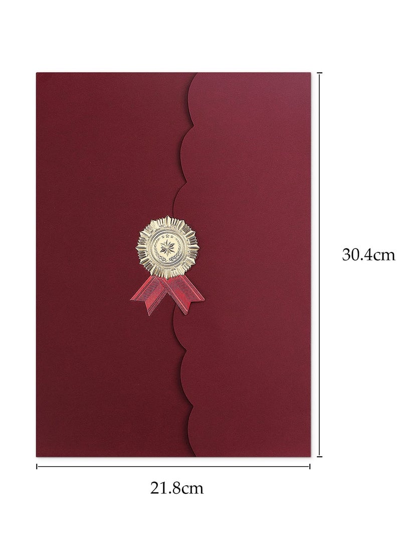 SYOSI 5pcs A4 Certificate Holder Graduation Diploma Cover Degree Certificate Holder Trifold Document Covers for Award Certificates  - Image 3