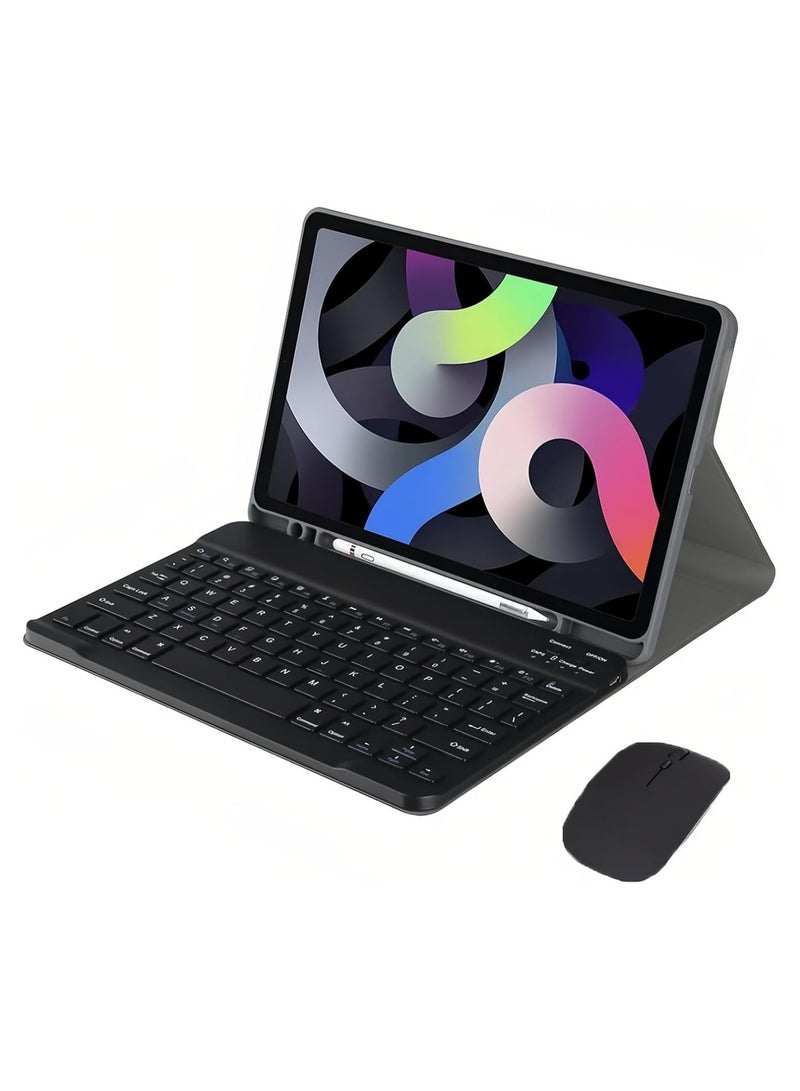 Arabic and English Keyboard Case for Galaxy Tab S10 FE 10.9-inch 2025 (SM-X520/526) with Pen Holder and Bluetooth Mouse, Removable Wireless Keyboard Case Lightweight Protective Case