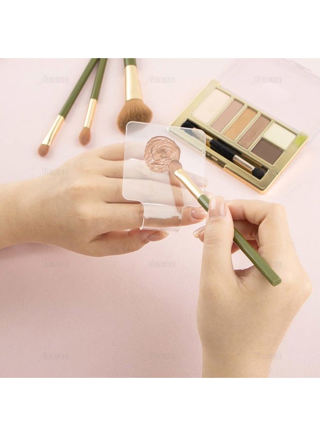 AUEAR , 3 Pack Professional Makeup Hand-held Palette Mixing Tray Clear Acrylic Nail Art Manicure or Foundation Eye Shadow Cremes Powders and Cosmetics - Image 5