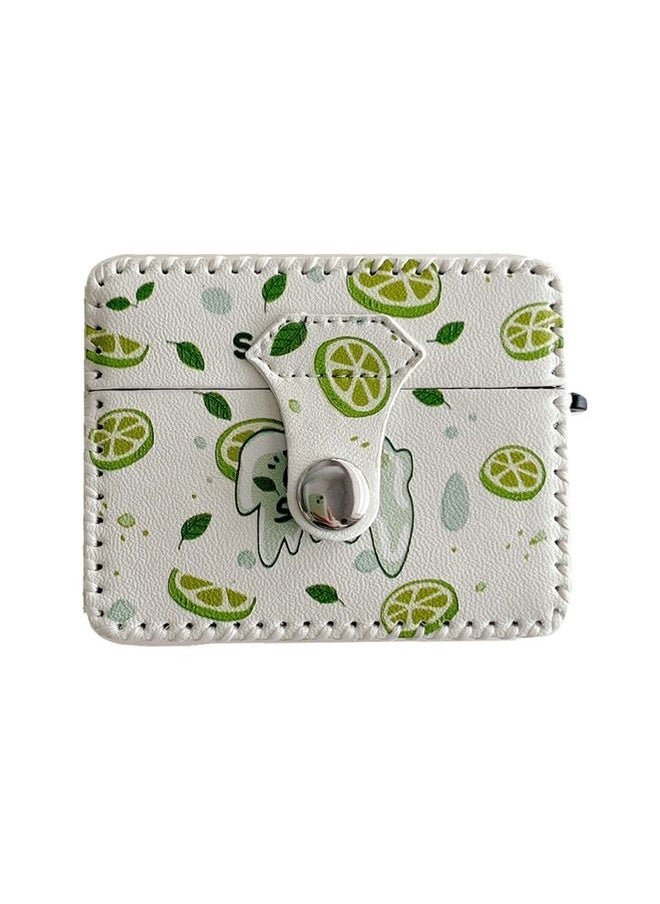 Generic - Case Cover For AirPods 3 PU Leather Wireless Earphone Case Lemon - Image 1
